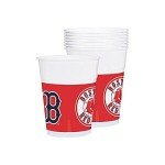 Boston Red Sox Plastic Cups - Pack of 25 - Premium Quality, Perfect for Sports Events & Team Parties