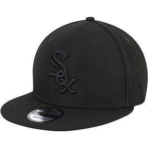 New Era MLB 9FIFTY Black Adjustable Snapback Hat Cap One Size Fits All (Chicago White Sox)