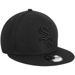 New Era MLB 9FIFTY Black Adjustable Snapback Hat Cap One Size Fits All (Chicago White Sox)