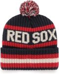47 MLB Unisex-Adult Officially Licensed Primary Logo Bering Sport Knit Cuffed Pom Beanie Cold Weather Hat - Boston Red Sox Navy