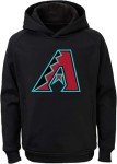 Outerstuff MLB Youth 8-20 Team Color Polyester Performance Primary Logo Pullover Sweatshirt Hoodie - Arizona Diamondbacks Black Medium 10-12