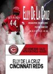 ELLY DE LA CRUZ Cincinnati Reds Novelty Baseball Rookie Card W/ 1st Homerun and Hits for Cycle Stats - (Unbranded Custom Made Card))