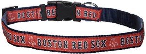 MLB Boston Red Sox Licensed PET COLLAR- Heavy-Duty, Strong, and Durable Dog Collar. Available in 29 Baseball Teams and 4 Sizes