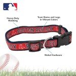 MLB Boston Red Sox Licensed PET COLLAR- Heavy-Duty, Strong, and Durable Dog Collar. Available in 29 Baseball Teams and 4 Sizes