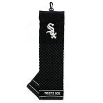 Team Golf MLB Chicago White Sox Embroidered Golf Towel Embroidered Golf Towel, Checkered Scrubber Design, Embroidered Logo