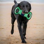 Pets First MLB Cleveland Guardians Nylon Field Toy, Baseball Field Dog Toy. Tough and Durable Pet Toy with Woven Team Logo, Double Rim Stitching, and Inner Squeaker