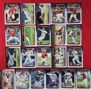 Cleveland Guardians 2024 Topps Complete Mint 21 Card Hand Collated Team Set Featuring Shane Bieber and José RamÃrez with Rookie Cards of Gavin Williams and José Tena.Plus