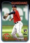 Cleveland Guardians 2024 Topps Complete Mint 21 Card Hand Collated Team Set Featuring Shane Bieber and José Ramírez with Rookie Cards of Gavin Williams and José Tena.Plus