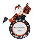 Officially Licensed MLB Snowman #1 Fan Photo Frame Ornament (Baltimore Orioles)