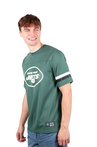Men's V-Neck Mesh Stripe Team Color T-Shirt
