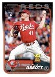 2024 TOPPS #214 ANDREW ABBOTT RC CINCINNATI REDS BASEBALL OFFICIAL TRADING CARD OF MLB