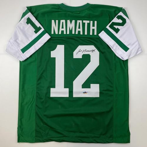 Joe Namath Green Reprint Autographed Football Jersey XL