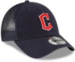 New Era MLB 9FORTY Mesh Trucker Adjustable Hat Cap One Size Fits All (Cleveland Guardians)