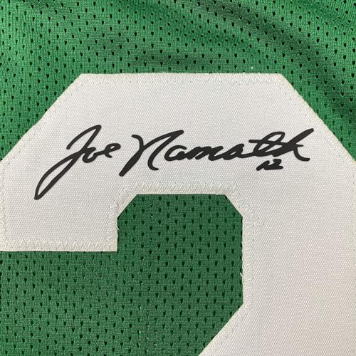Joe Namath Green Reprint Autographed Football Jersey XL