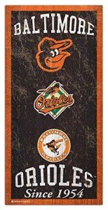 MLB Baltimore Orioles Unisex Baltimore Orioles Heritage Sign, Team Color, 6 x 12