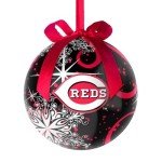 MLB 3-1/4" Large Decoupage Ball Ornament (Cincinnati Reds)