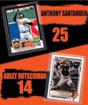 Baltimore Orioles Baseball Cards: Adley Rutschman, Ryan Mountcastle, Gunnar Henderson, Anthony Santander, Austin Hays, Dean Kremer, Cal Ripken Jr. ASSORTED Baseball Stars and GOATs Trading Card and Wristbands Gift Pack