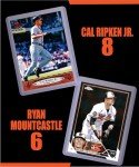 Baltimore Orioles Baseball Cards: Adley Rutschman, Ryan Mountcastle, Gunnar Henderson, Anthony Santander, Austin Hays, Dean Kremer, Cal Ripken Jr. ASSORTED Baseball Stars and GOATs Trading Card and Wristbands Gift Pack