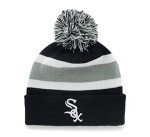 47 MLB Unisex-Adult Primary Logo Breakaway Team Color Primary Logo Cuffed Knit Beanie Hat Cold Weather Hat, One Size - Chicago White Sox Black