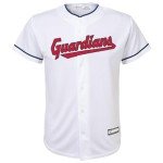 Outerstuff Cleveland Guardians MLB Kids Youth 8-20 White Home Team Jersey (14-16)