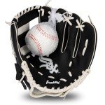 Franklin Sports MLB Youth Teeball Sox and and Set - Kids Chicago White Sox Baseball and Teeball Glove and Ball - Perfect First Kids Glove - 9.5", One Size, Team Specific