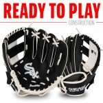 Franklin Sports MLB Youth Teeball Sox and and Set - Kids Chicago White Sox Baseball and Teeball Glove and Ball - Perfect First Kids Glove - 9.5", One Size, Team Specific