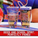 Greenline Goods Boise State University Pint Beer Glasses Set of 2 - Full Color Broncos Logo & Campus Map – Boise State Broncos Gift Idea for College Grads & Alumni - College Glassware