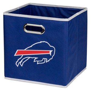 Franklin Sports Buffalo Bills NFL Storage Bin - Collapsible Cube Container + Storage Basket - NFL Office, Bedroom + Living Room Décor - 11"x11"