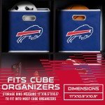 Franklin Sports Buffalo Bills NFL Storage Bin - Collapsible Cube Container + Storage Basket - NFL Office, Bedroom + Living Room Décor - 11"x11"