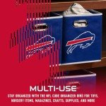 Franklin Sports Buffalo Bills NFL Storage Bin - Collapsible Cube Container + Storage Basket - NFL Office, Bedroom + Living Room Décor - 11"x11"