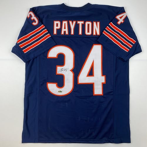 Walter Payton Chicago Blue Reprint Autographed Jersey XL