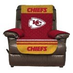 Pegasus Sports NFL Kansas City Chiefs Furniture Protector with Elastic Straps, Recliner, Red