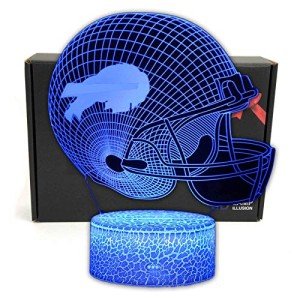 YYDSYCY 3D Optical Illusion Smart 7 Colors Night Light Table Lamp Gifts for Buffalo Men, Women, Kids, Boys, Teens,Acrylic