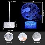 YYDSYCY 3D Optical Illusion Smart 7 Colors Night Light Table Lamp Gifts for Buffalo Men, Women, Kids, Boys, Teens,Acrylic