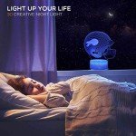 YYDSYCY 3D Optical Illusion Smart 7 Colors Night Light Table Lamp Gifts for Buffalo Men, Women, Kids, Boys, Teens,Acrylic