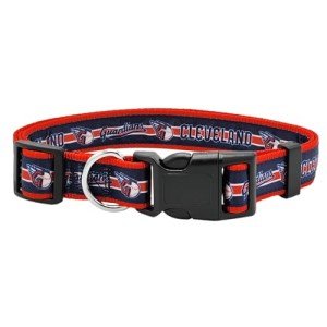 MLB PET Collar Cleveland Guardians Dog Collar, Large. Baseball Team Collar for Dogs & Cats. A Shiny & Colorful Dog & Cat Collar Licensed by The MLB