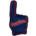 Pets First MLB Cleveland Guardians #1 Fan Toy. Best Sports Dog Toy with Double Stitched Trim and Tough Nylon Material Filled with Chewable Polyfil and Inner Squeaker