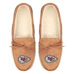 FOCO Kansas City Chiefs NFL Mens Team Logo Moccasin Slippers - L