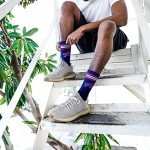 For Bare Feet NFL Youth 4 Stripe Deuce Crew Sock, Buffalo Bills, One Size