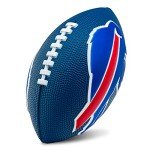 Franklin Sports NFL Buffalo Bills Football - Kids Foam Football - Soft Football - Mini Size - Perfect for Gameday - 8.5" 3D Logos!