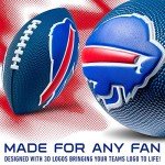 Franklin Sports NFL Buffalo Bills Football - Kids Foam Football - Soft Football - Mini Size - Perfect for Gameday - 8.5" 3D Logos!