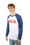 Ultra Game Men's Standard NFL Official Super Soft Raglan Baseball Long Sleeve T-Shirt, White Updated