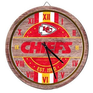 FOCO Kansas City Chiefs NFL Barrel Wall Clock