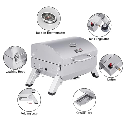 Royal Gourmet Portable Stainless Steel BBQ Grill