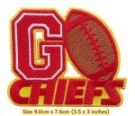 2 Pcs Kansas City American Football Fan Patches, Iron On and Sew On