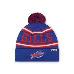 FOCO Buffalo Bills NFL Logo Stripe Pom Beanie Hat, Team Color