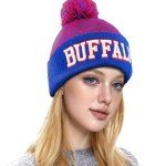 YANGUMGUAN Buffalo Beanie Hat for Men and Women Super Soft Football Knit Pom Beanie Hat Warm Winter Beenie Toque Watch Cap for Football Fans One Size