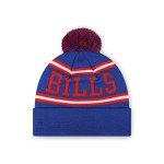FOCO Buffalo Bills NFL Logo Stripe Pom Beanie Hat, Team Color