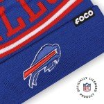 FOCO Buffalo Bills NFL Logo Stripe Pom Beanie Hat, Team Color