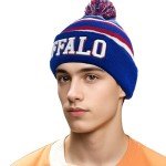 Buffalo Beanie Hat Football Knit Hats Winter Cuffed Stylish Beanie Cap Sport Fans Fashion Toque Cap